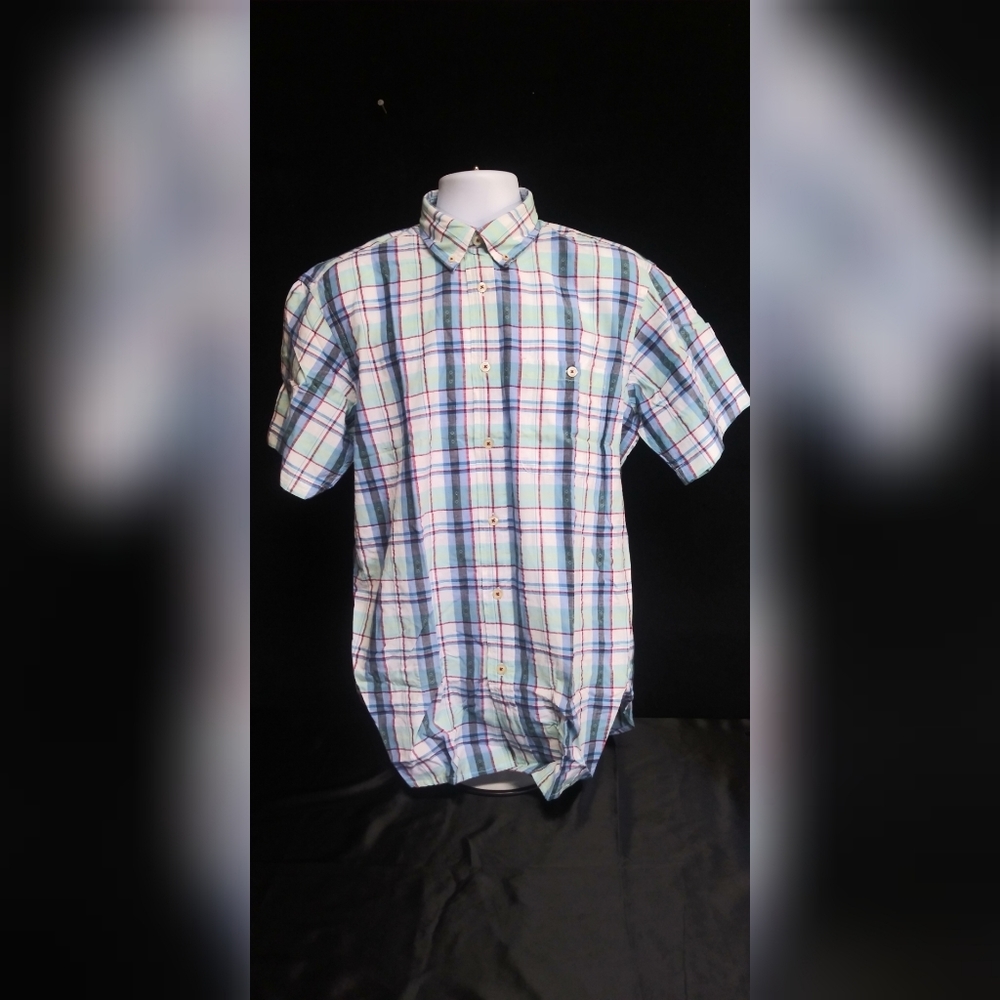 Blue & Green Button Up shirt